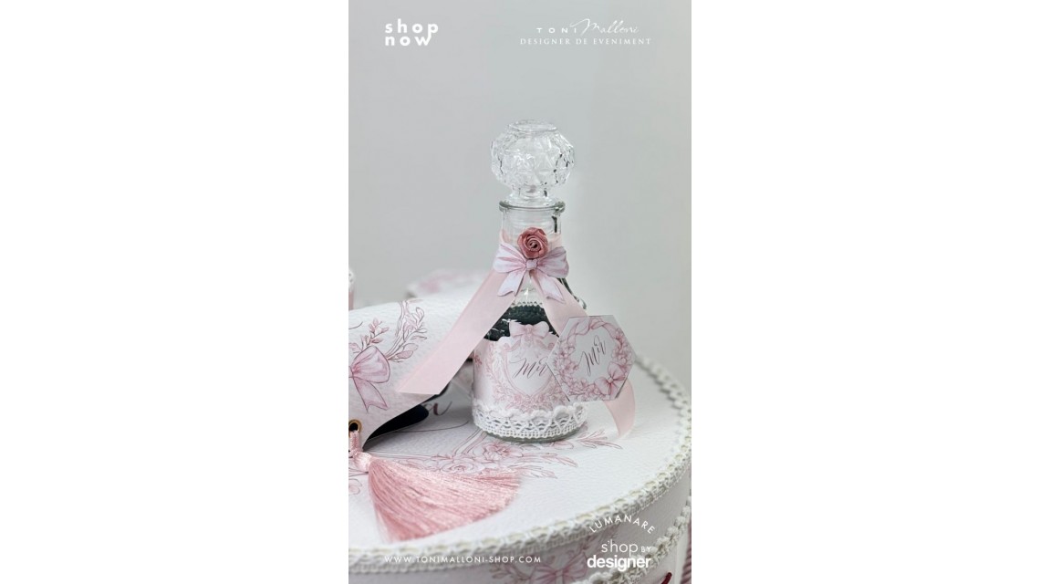 Trusou botez Pink Bows alb murdar, roz pudră și burgundy 2